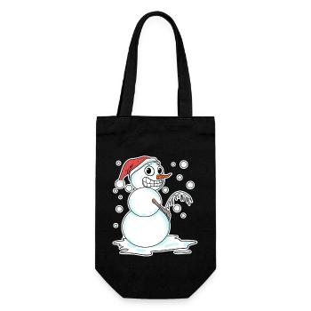 Snowman funny - Gift Bag for Bottles - black - Front
