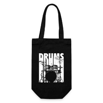 Schlagzeuger Drums | Schlagzeug Drummer Geschenk - Geschenkbeutel für Flaschen - Schwarz - Vorne