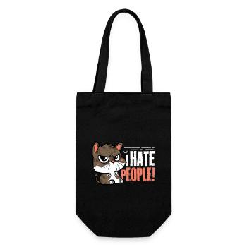 Je hais les chats idée cadeau - Sac à bouteille - noir - Devant