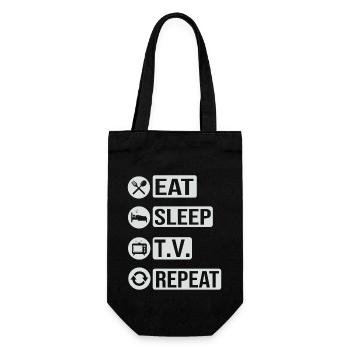 Télévision Television Eat Sleep Repeat Cadeau - Sac à bouteille - noir - Devant