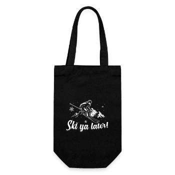 Skier's saying | Ski Skis Skiing Gifts - Gift Bag for Bottles - black - Front