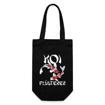 lustiges Koi Kois Koi Flüsterer Karpfen Geschenk - Geschenkbeutel für Flaschen - Schwarz - Vorne