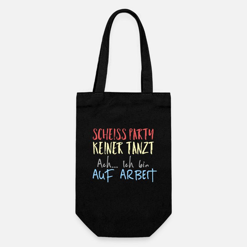Arbeit lustiger Spruch - Geschenkbeutel für Flaschen - Schwarz