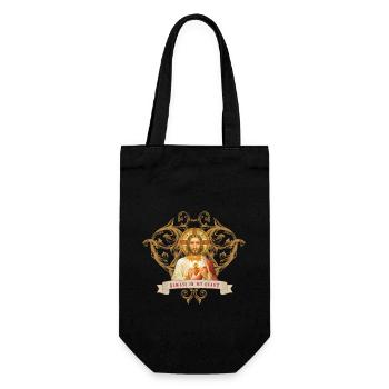 Jésus-Christ dans mon cœur, mon amour et ma foi - Sac à bouteille - noir - Devant