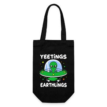 Alien - Geschenkbeutel für Flaschen - Schwarz - Vorne