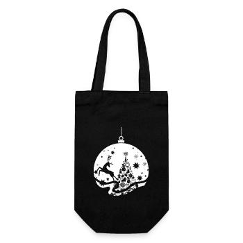Renne de Noël - Sac à bouteille - noir - Devant