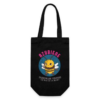 Trainee bee At some point I will understand trainee - Gift Bag for Bottles - black - Front