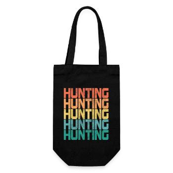 Hunting Hunting Hunter Hunting Deer Retro Gift - Gift Bag for Bottles - black - Front
