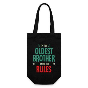Siblings, oldest siblings, middle child - Gift Bag for Bottles - black - Front