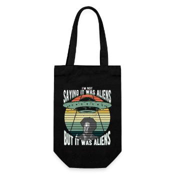 Humorvolles Alien-Mysterium Für Science-Fiction - Geschenkbeutel für Flaschen - Schwarz - Vorne