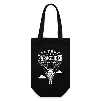 Paragliding father son child dad gift - Gift Bag for Bottles - black - Front