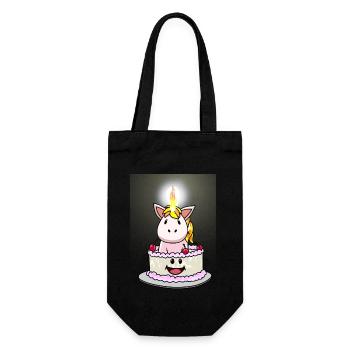 Cake Cake Candy Birthday Cake Candle - Gift Bag for Bottles - black - Front