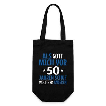 50th birthday - Gift Bag for Bottles - black - Front