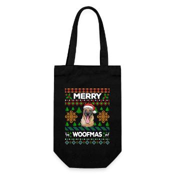 Merry Woofmas Ugly Sweater Malinois - Sac à bouteille - noir - Devant