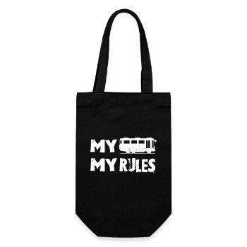 My bus, my rules - Gift Bag for Bottles - black - Front