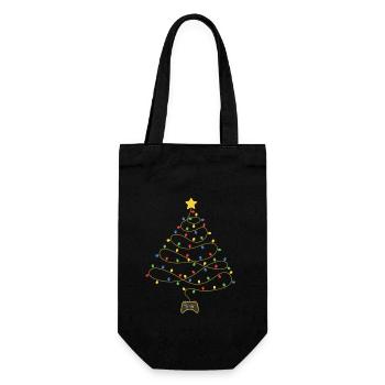 Weihnachten Gaming - Geschenkbeutel für Flaschen - Schwarz - Vorne