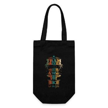 Tram driver saying - Gift Bag for Bottles - black - Front