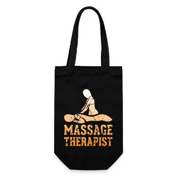 Massagetherapeutin Massagetherapie - Geschenkbeutel für Flaschen - Schwarz - Vorne