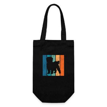 Cadeau rétro de marcheur de chiot de chien maltais - Sac à bouteille - noir - Devant