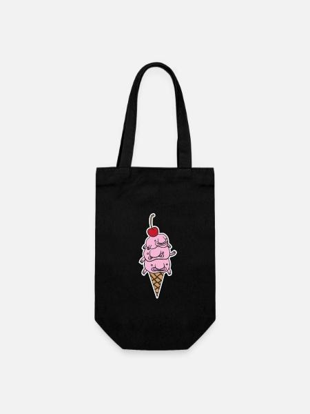 Iskrem fisk blobfish iskrem scoop - Gavepose for flasker - svart