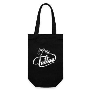 Tattoo Maschine - Geschenkbeutel für Flaschen - Schwarz - Vorne