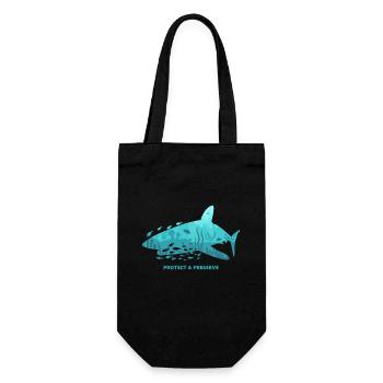 Hai sharks conservation of species nature conservation animal protection idea - Gift Bag for Bottles - black - Front
