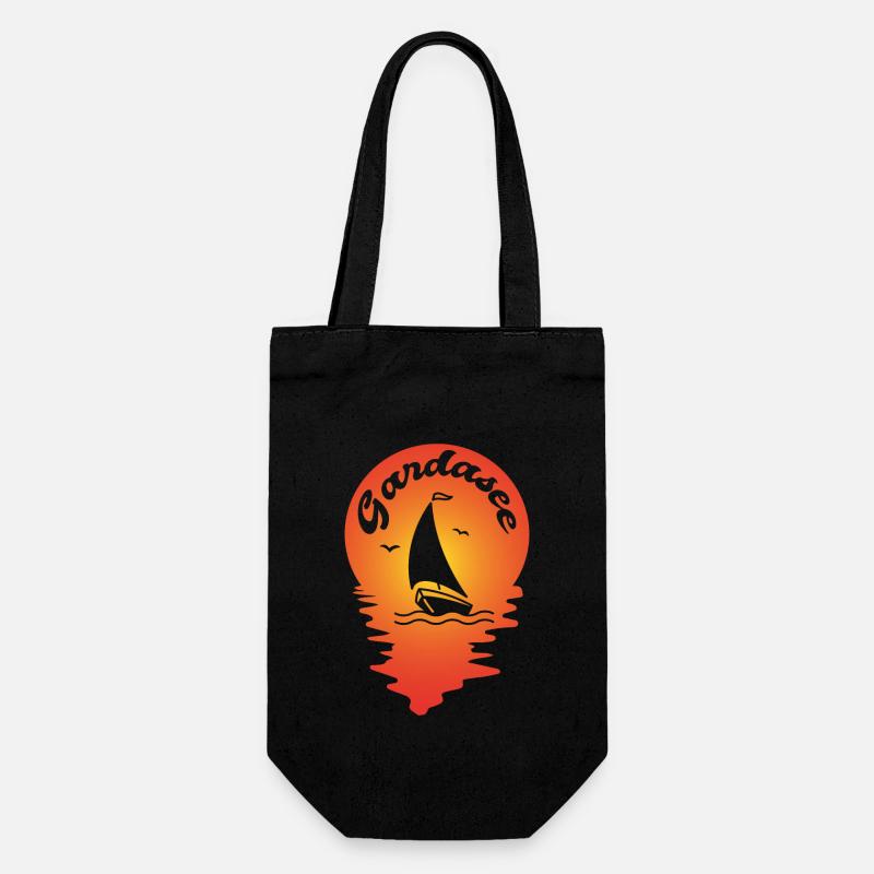 Gardasee - Geschenkbeutel für Flaschen - Schwarz