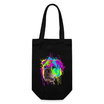 Splash Art Shar Pei chien propriétaire cadeau - Sac à bouteille - noir - Devant
