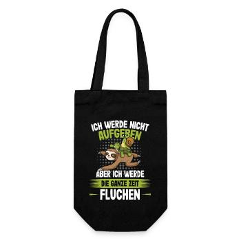 Nicht aufgeben nur die ganze Zeit Fluchen - Läufer - Geschenkbeutel für Flaschen - Schwarz - Vorne