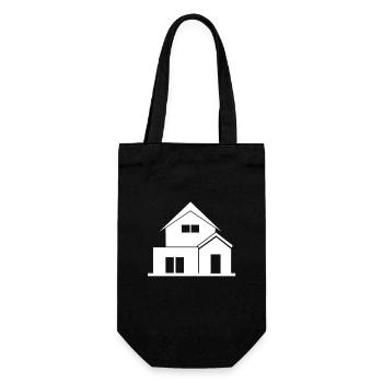 House White - Gift Bag for Bottles - black - Front