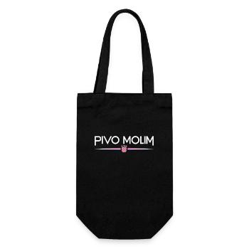 Pivo Molim - Kroatien - Geschenkbeutel für Flaschen - Schwarz - Vorne