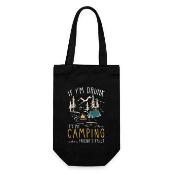 Camping campeur disant cadeau drôle - Sac à bouteille - noir - Devant