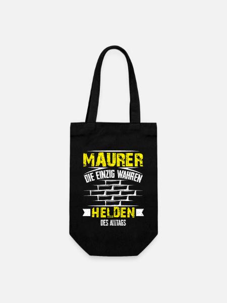 Maurer die einzig wahren Helden des alltags Männer - Geschenkbeutel für Flaschen - Schwarz