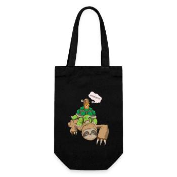 Sloth Turtles Snails Motif Animal Love - Gift Bag for Bottles - black - Front