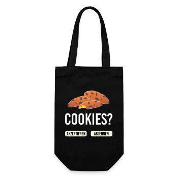 Cookies Accepting funny word joke - Gift Bag for Bottles - black - Front