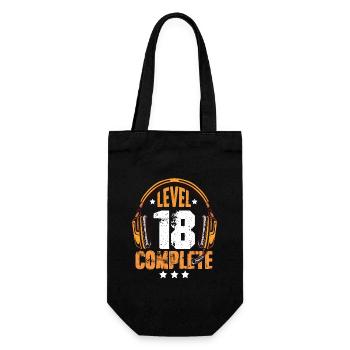 Cool Gamer Level 18 Complete 18th Birthday - Gift Bag for Bottles - black - Front
