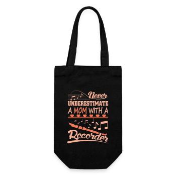Recorder Nut - Gift Bag for Bottles - black - Front