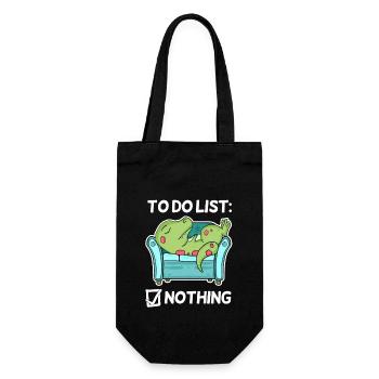 To do list Nothing Dinosaur - Gift Bag for Bottles - black - Front