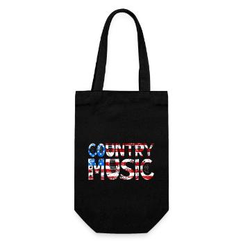 Country Musique Rétro Vintage Guitare - Sac à bouteille - noir - Devant