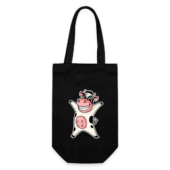 Cow - Gift Bag for Bottles - black - Front