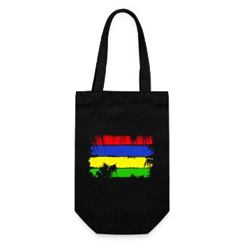 Mauritius Flag - Gift Bag for Bottles - black - Front