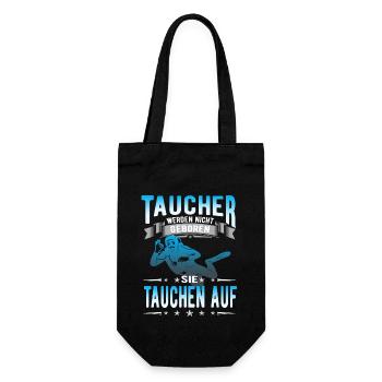 Diving,Tauchen,Geschenk - Geschenkbeutel für Flaschen - Schwarz - Vorne