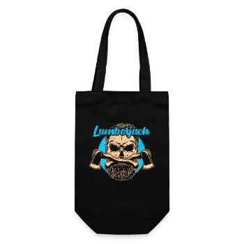 Lumberjack Holzarbeiter Und Holzbearbeitung - Geschenkbeutel für Flaschen - Schwarz - Vorne