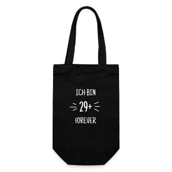 Ich bin 29+ 30. Geburtstag - Geschenkbeutel für Flaschen - Schwarz - Vorne