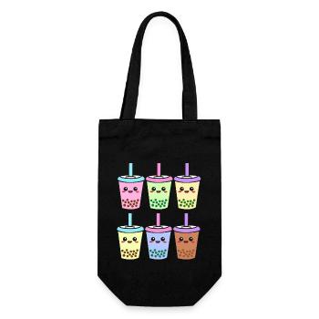 Bubble Tee Boba Tea - Gift Bag for Bottles - black - Front