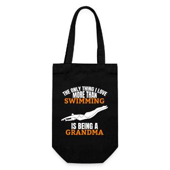 Natation grand nageur grand-mère nageuse - Sac à bouteille - noir - Devant