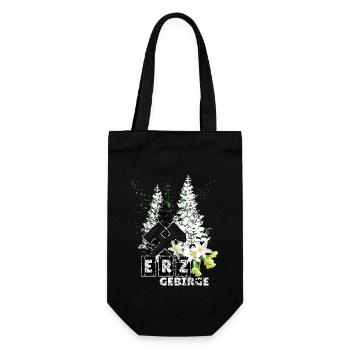 Erzgebirge Frühling mit Hammer und Schlägel, - Geschenkbeutel für Flaschen - Schwarz - Vorne