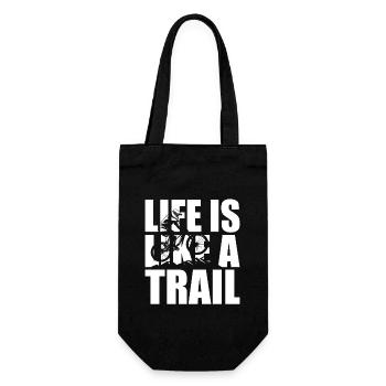 MTB Mountain Bike Life is like a Trail Downhill - Gift Bag for Bottles - black - Front