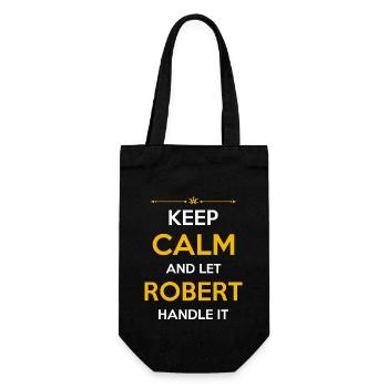 Robert Namen Geschenk - Geschenkbeutel für Flaschen - Schwarz - Vorne