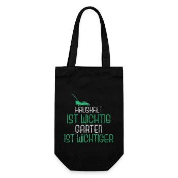 Lustiger Gärtner Spruch - Geschenkbeutel für Flaschen - Schwarz - Vorne